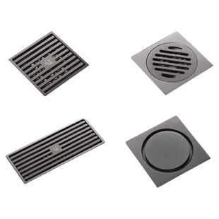 潜水艇全铜地漏防臭器卫生间洗衣机枪灰色超薄短款浅芯移位40管用