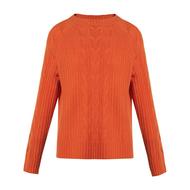 鹿王圆领纯山羊绒针织上衣