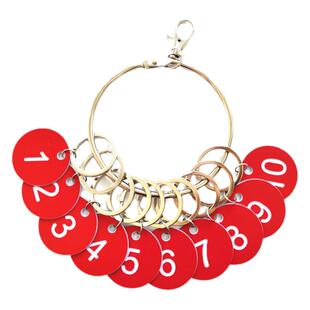 钥匙标记数字牌定制钥匙扣钥匙圈环多功能钥匙盘不锈钢收纳分类牌