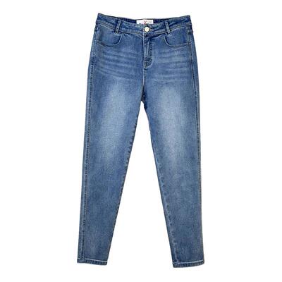 谜底修身牛仔裤女秋新品百搭高腰小脚九分裤铅笔裤243MK1139