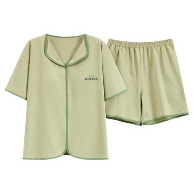 浪莎带胸垫睡衣女纯棉短袖家居服