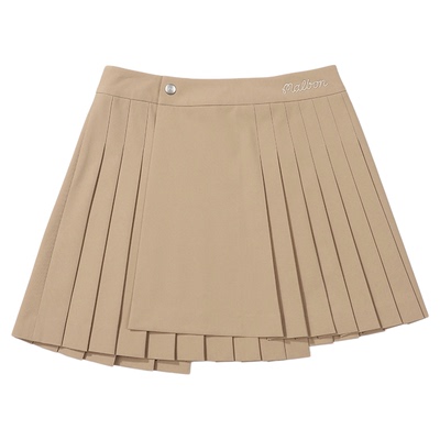 韩国MALBON高尔夫女装运动时尚套装V领长袖T恤修身透气防走光短裙