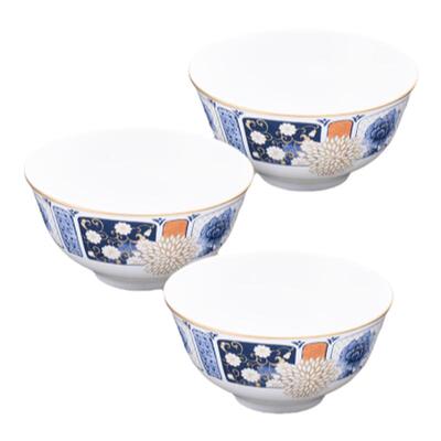 日本NARUMI/鸣海 KIKKA伊万里 11cm碗/23cm汤碗骨瓷/釉中彩