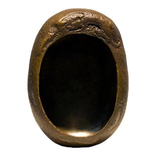 问心堂笔洗醉龙水盂青铜器水丞墨碟文房四宝用品高档收藏馈赠摆件墨汁加水多功能墨池洗毛笔墨碟书法国画练字