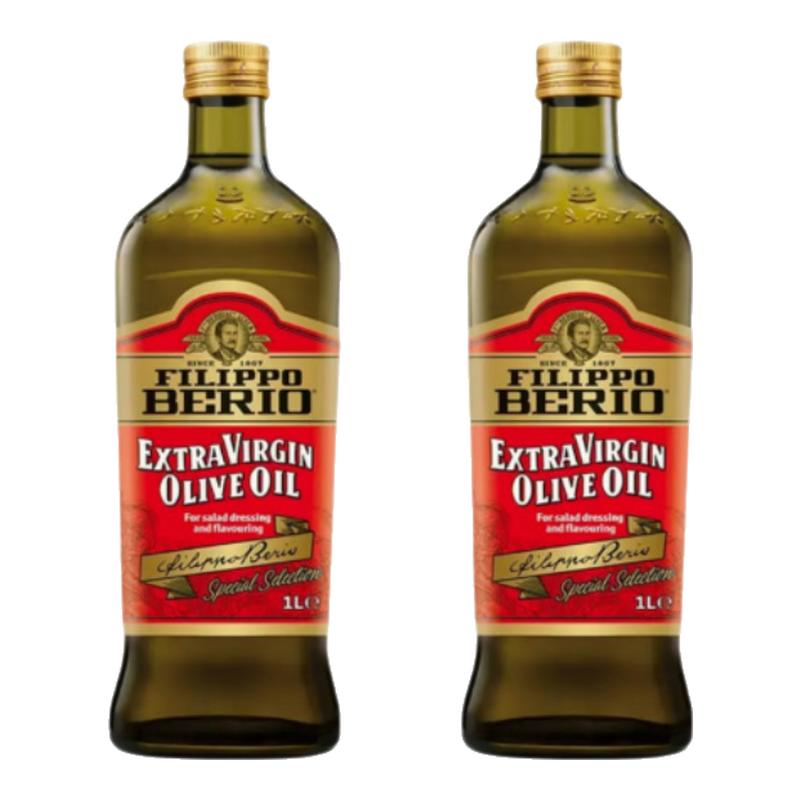 翡丽百瑞特级初榨橄榄油1L*2瓶意大利进口家用食用油炒菜1000ml