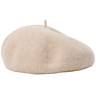 大头围贝雷帽女秋冬季小头围儿童帽子羊毛呢八角报童画家女童女孩