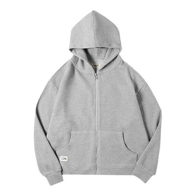 灰色连帽卫衣马登开衫日系复古