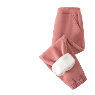 史努比女童加绒裤子冬加厚一体绒裤2025新款冬季儿童灯芯绒裤女孩