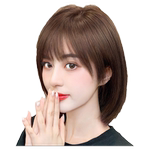 假发女全头头套真发全真人发丝无痕自然减龄短发波波头整顶假发套