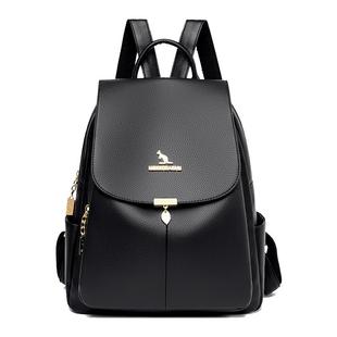 真皮双肩包女2025新款时尚百搭背包头层牛皮软皮大容量休闲旅游包