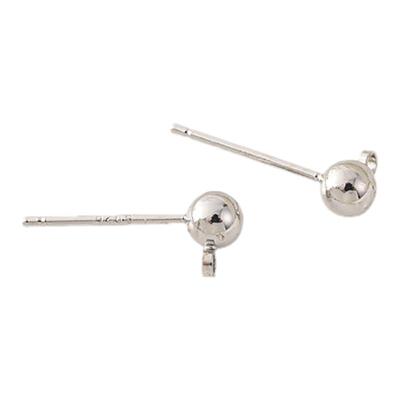 14K包金纯银耳针手工饰品配件