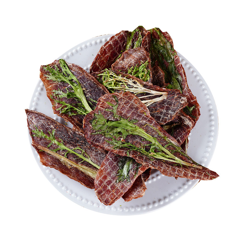 风干苦菊鸭肉干自制原切纯肉干草狗风干零食/肉干/肉