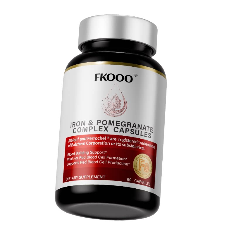 【气血之王】FKOOO红石榴血红素铁丸补铁育血贫血用美国品牌正品