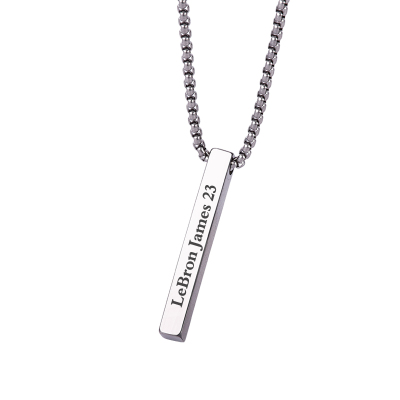 篮球项链定制刻字科比库里欧文罗斯球迷美式钛钢吊坠情侣生日礼物
