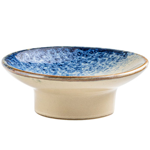 釉下彩元宝碗商用感高脚点心碟陶瓷餐具碗碟蘸料碗小吃配菜碗