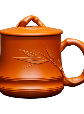 原矿朱泥名家手工贴绘竹节杯礼盒