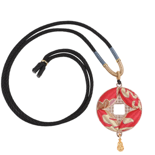 2026宋锦diy材料包钱币项链马上有钱新年手工非遗小马葫芦吊坠绳