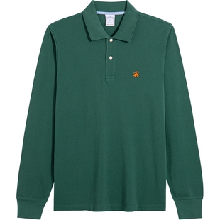 Brooks Brothers/布克兄弟男士春夏款纯棉简约长袖polo衫