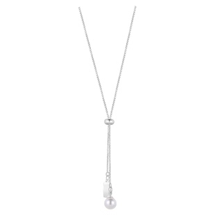 925纯银珍珠抽拉项链女轻奢高级感蛇骨链2026新爆款锁骨链颈链女