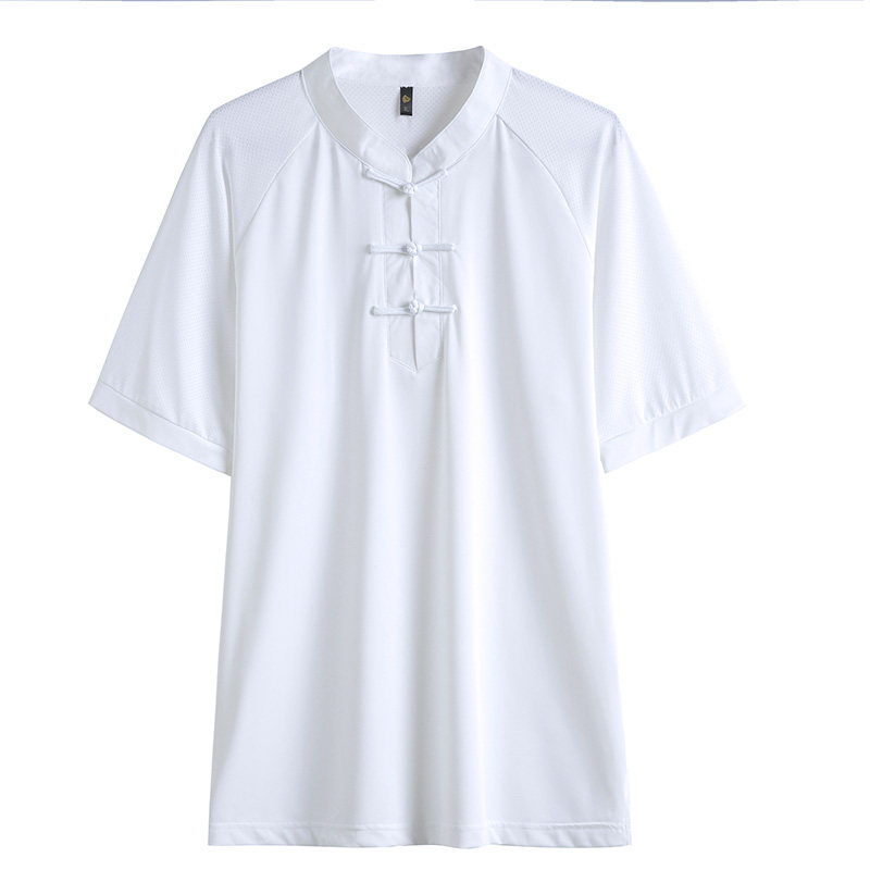 太极服女男T恤牛奶丝太极上衣单件薄款透气夏季太极拳服装练功服