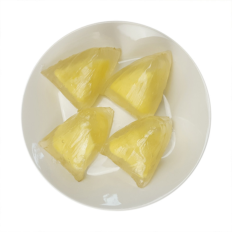 水晶粽子透明即食榴莲水果味冰皮晶晶粽子迷你榴莲冰粽60克X4包邮