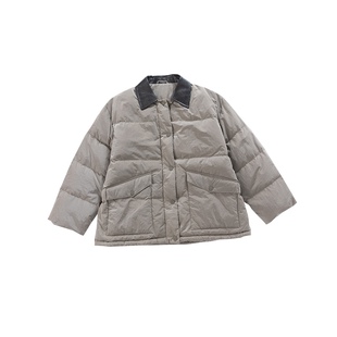 晶咕白标DADATATA【秋明州暮色】90白鸭绒撞色羽绒服女秋冬面包服