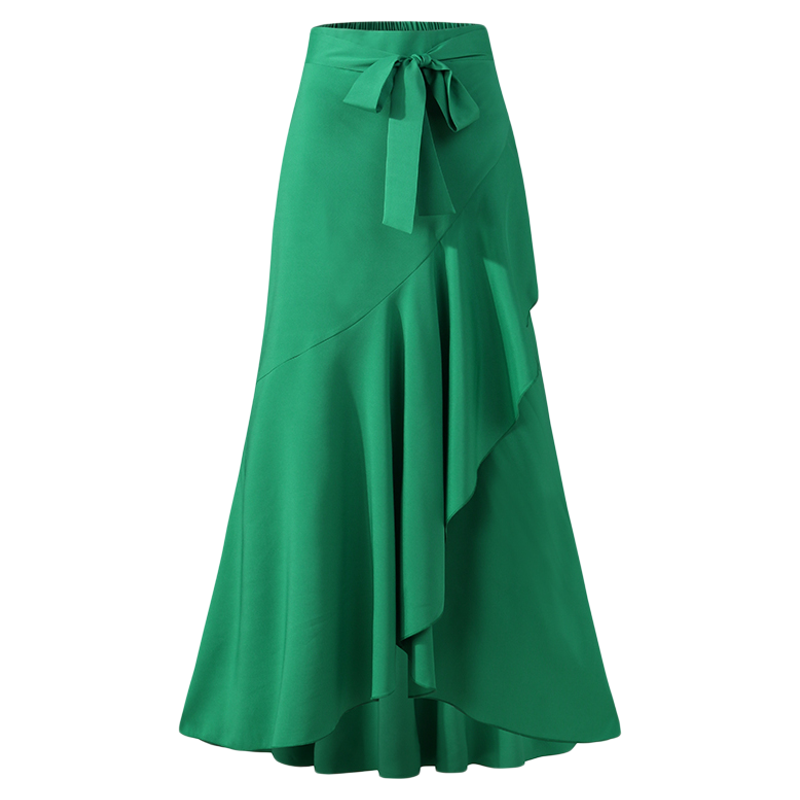 red skirtskirt红色舞裙加长鱼尾裙半身裙