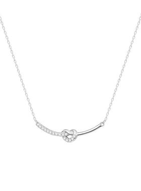 999纯银微笑绳结项链小众轻奢