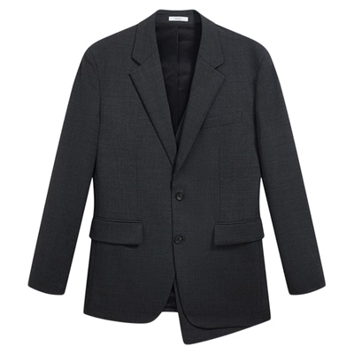 ZIOZIA冬季男保暖羊毛混纺双层设计休闲西便服外套ZKG04926F