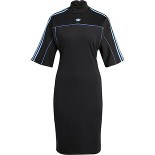Adidas/阿迪达斯正品FITTED DRESS女子运动紧身连衣裙IC2270