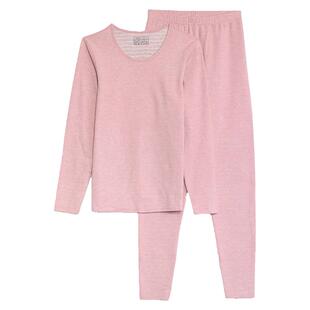 冠得女士内衣羊绒蛋白保暖套装秋冬中厚发热纤维条纹秋衣秋裤6680