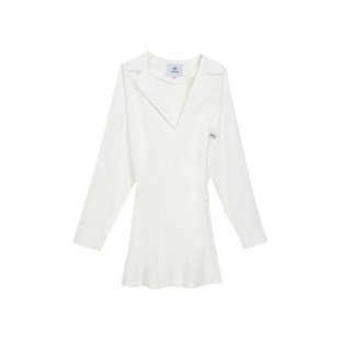 TurnSignal宽松西装领连衣裙女夏季2026新款休闲时尚气质V领裙子