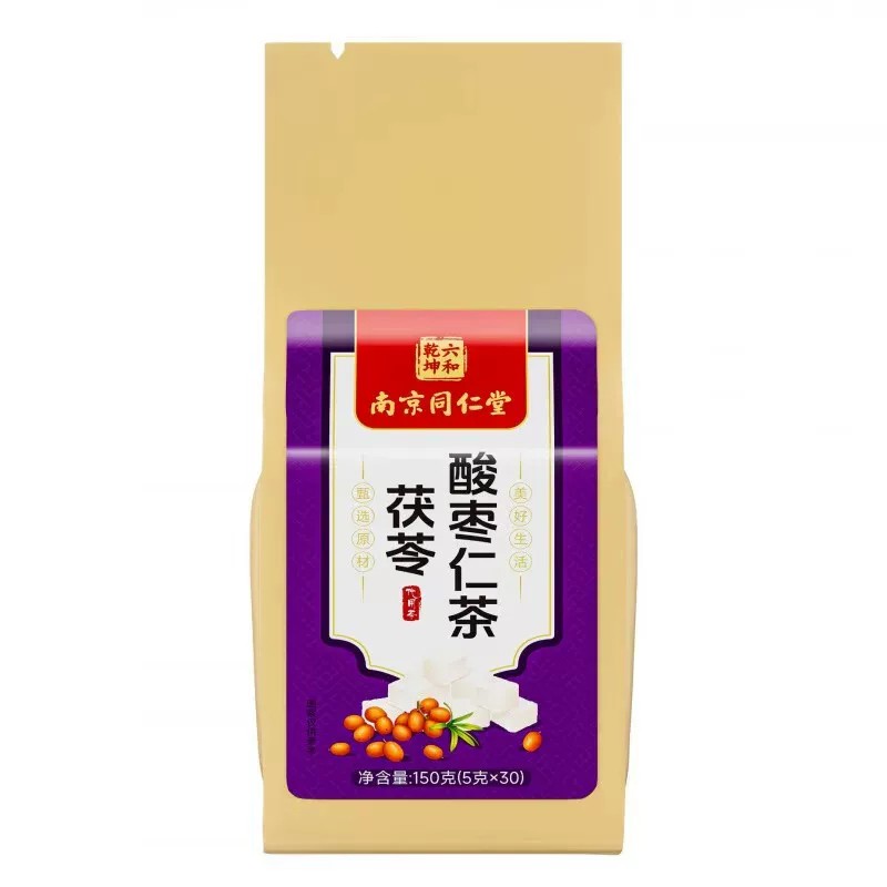 南京同仁堂六和乾坤酸枣仁茯苓茶百合玫瑰大麦桑葚养生冲泡茶正品