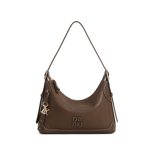 DILAKS迪莱克丝2026新款牛皮hobo包通勤轻奢手提包单肩斜挎包包女