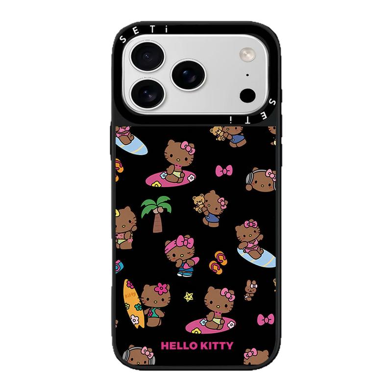 CASETiFiY联名黑皮KT猫冲浪网红18苹果16pro手机壳适用iPhone17promax豹纹15磁吸14卡通13超可爱华强北平替女