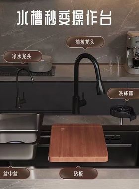 纳米厨房水槽大单槽SUS304台下盆洗菜枪盆洗碗不锈钢槽灰色家用