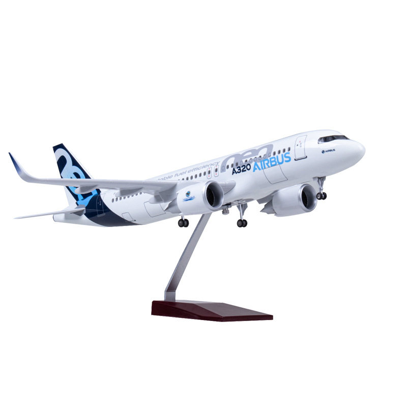 47cm原型机空客a320航空飞机模型带可收起落架拼装航模儿童玩具