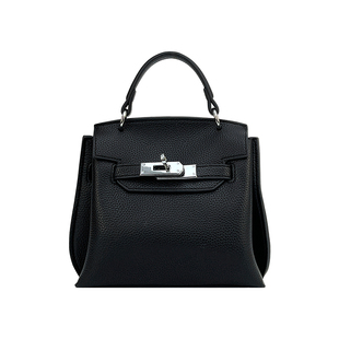 小瑞靓包 巴黎未晚 荔枝纹软皮凯莉包包女2025新款手提单肩斜挎包