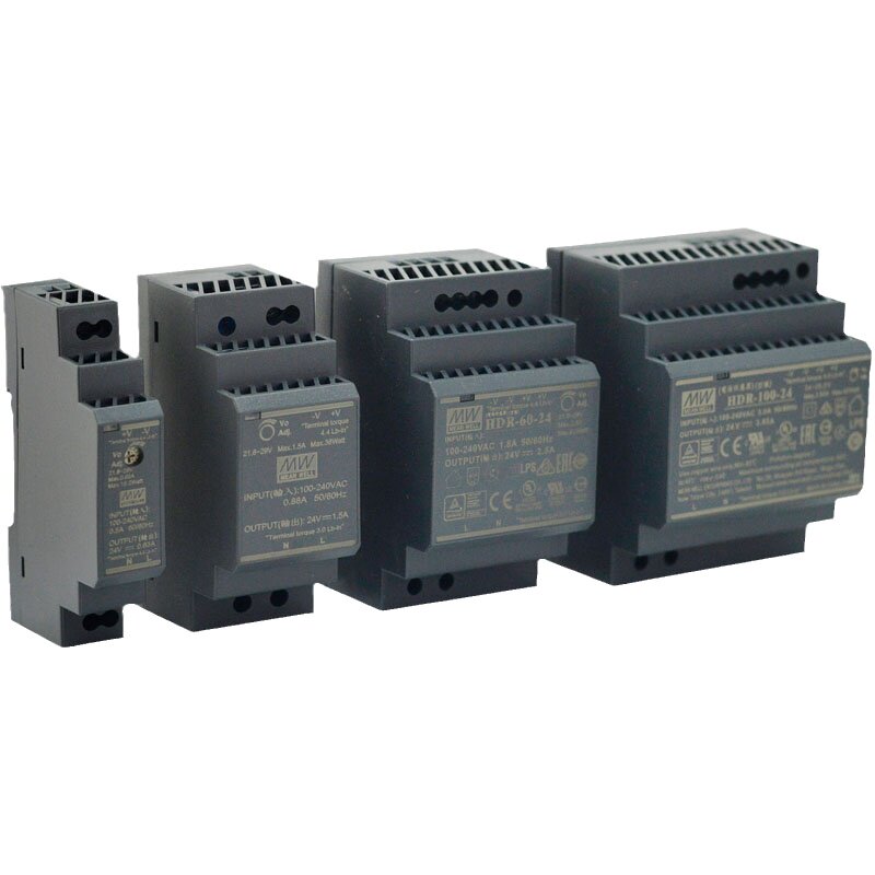 台湾明纬HDR导轨电源导轨式12V24