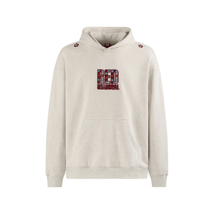 REDCHARCOAL红炭暖花灰基础连帽卫衣男秋季新款美式宽松男士上衣