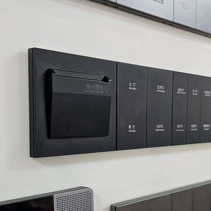 酒店强电RS485通讯RCU主机集控智能开关面板 连体124V干接点场景