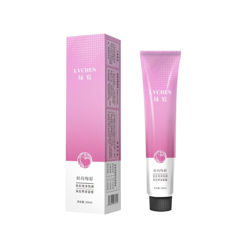 绿宸亚麻灰粽染发剂膏染头膏蜜茶彩染
