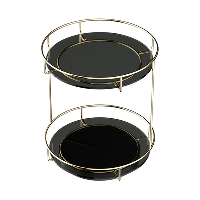 新款双层香水置物架化妆品收纳盒