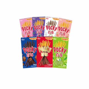 格力高pocky百奇巧克力草莓牛奶椰椰马蹄味抹茶涂层饼干棒