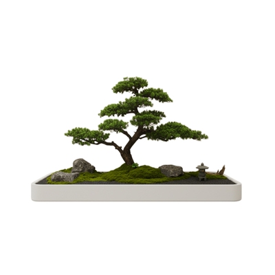 楼梯间造景大型仿真树假树摆件