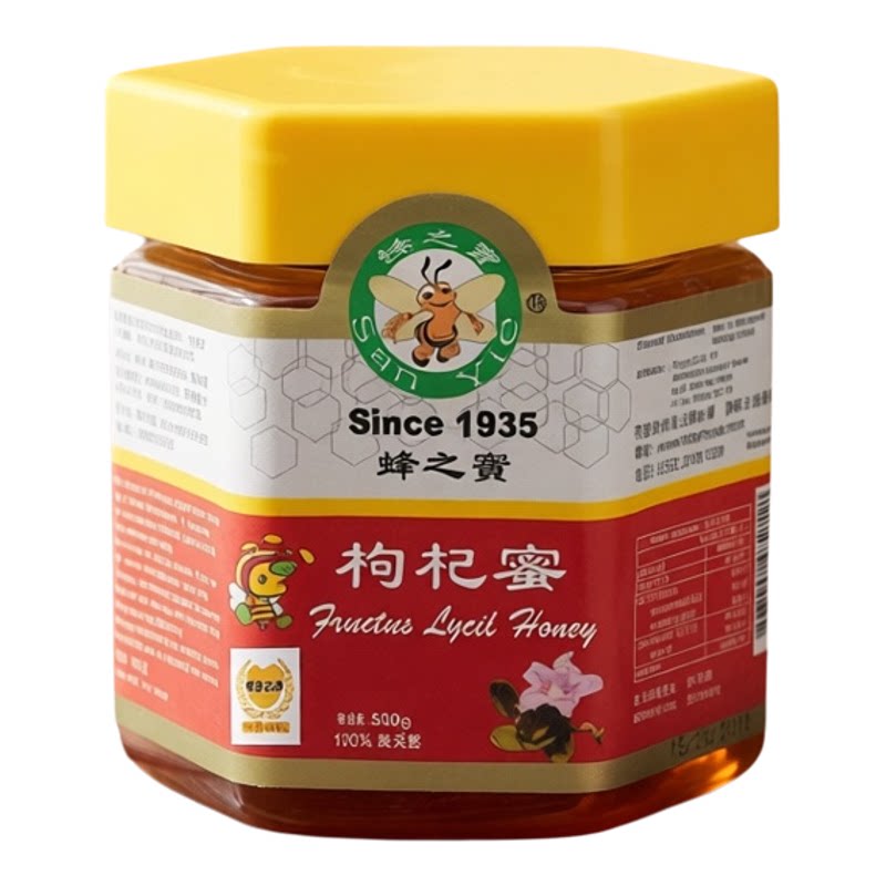 蜂之宝 枸杞蜂蜜500克有助滋润喉咙舒缓咽喉疼痛不适100%天然进口