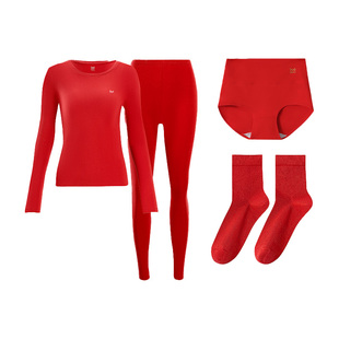 猫人2026新款结婚红色本命年保暖情侣内衣秋冬套装礼盒送父母闺蜜