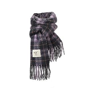 美拉德棕色围巾女秋冬季2025新款高级氛围感格子保暖情侣围脖冬天