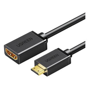 绿联mini/microhdmi转hdmi转接线迷你小口转大口高清延长器转换头