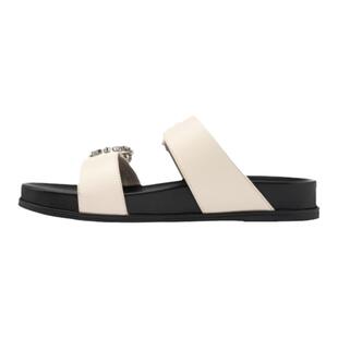 SW BLINGRING BUCKLE SPORT SLIDE 水晶勃肯鞋厚底拖鞋外穿女